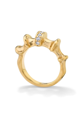 Vram Chrona I Diamond Ring in 18K Yellow Gold/White Diamond, Size 5