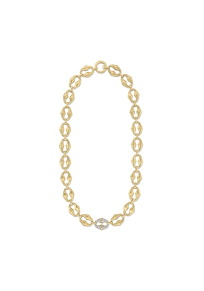 Vram Chrona Mini Link Necklace​ in 18K Yellow Gold/White Diamond