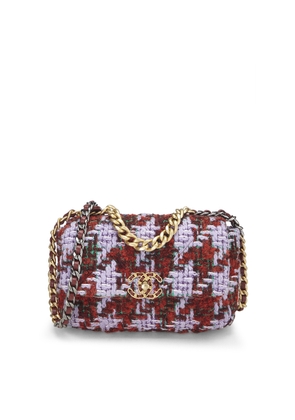 What Goes Around Comes Around Chanel Purple and Red Tweed 19 Bag in Multi