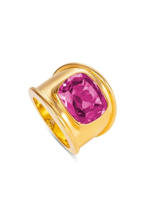 NeverNot My Sunshine Cocktail Ring in 18K Yellow Gold/Pink Topaz, Size 5