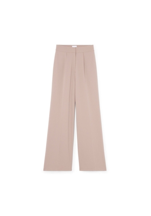 G. Label by goop Katie-Marie Wide-Leg Pleated Pants in Camel, Size 4