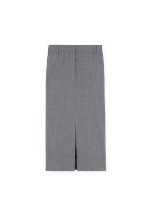 G. Label by goop Alexandra Slit Trouser Skirt in Medium Grey, Size 12
