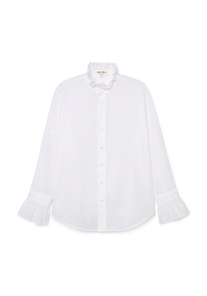 Alex Mill Easy Ruffle Shirt in White, Medium