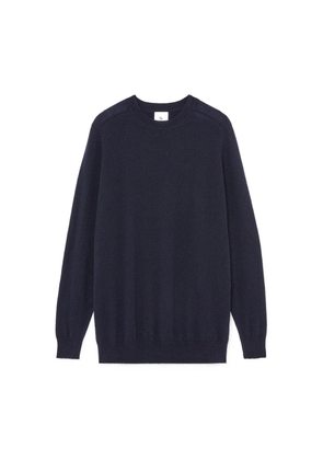 G. Label by goop Gia Classic Cashmere Crewneck in Navy, X-Small