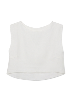 POSSE Martina Crop Top in Ivory, X-Small