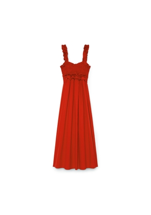 Cecilie Bahnsen Giovanna Dress in Poppy Red, Size UK 6