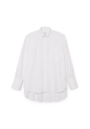 G. Label by goop Song Tux Shirt in White, Size 4