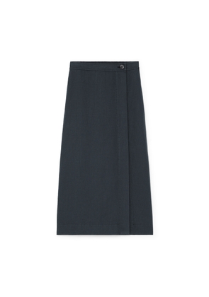 Alex Mill Button-Front Skirt in Washed Black, X-Small