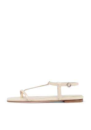 Aeyde Artis T-Bar Sandals in Creamy, Size IT 38