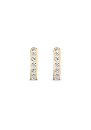 Marlo Laz Gemma Hoop Earrings in 14K Yellow Gold/White Diamond