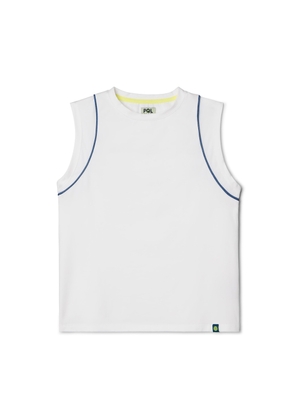 PQL Cropped Court Tank in White, Large