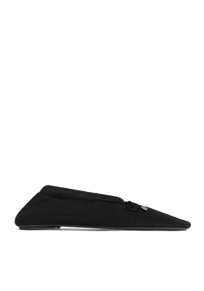 Toteme The Knitted Ballerina Flats in Black, Size IT 40