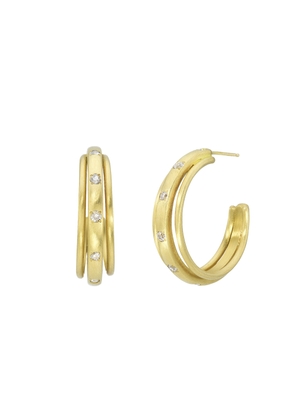 Jenna Katz Pipe Hoops Earring in 18K Yellow Gold
