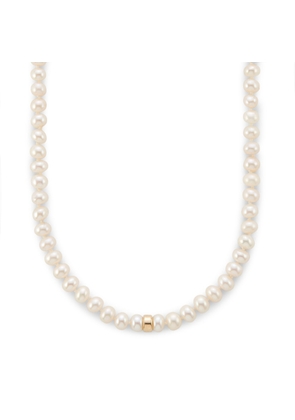 Sheryl Lowe Pearl Knotted Necklace in 14K Yellow Gold/Pearl