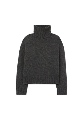 Nili Lotan Omaira Sweater in Dark Charcoal Melange, Medium
