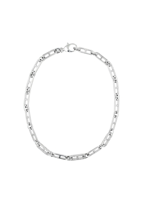 Sheryl Lowe Pavé Diamond H-Link Necklace in Sterling Silver/White Diamond