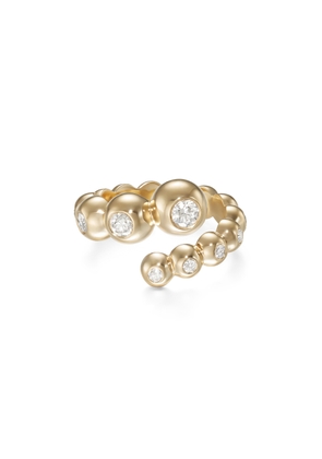 Melissa Kaye Audrey Wrap Ring in 18K Yellow Gold/Diamonds, Size 5