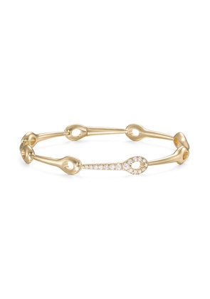 Melissa Kaye Lola Needle Link Bracelet in 18K Yellow Gold/Diamonds