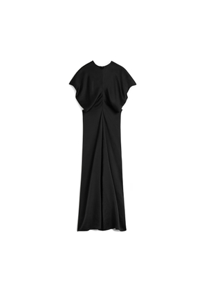 Toteme Slouch-Waist Dress in Black 200, Size FR 34