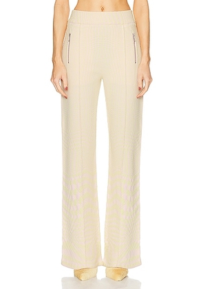 Burberry Zipper Pocket Trouser in Cameo IP Pattern - Cream. Size L (also in M, XS).