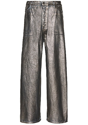 Acne Studios Relaxed Trouser in Silver & Blue - Metallic Silver. Size 50 (also in 52).