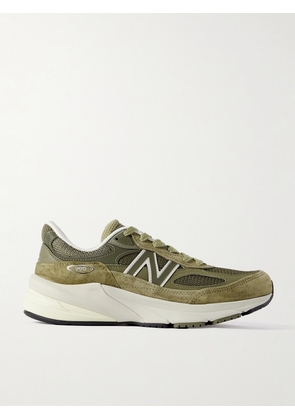 New Balance - Made In Usa 990v6 Suede, Leather And Mesh Sneakers - Green - US5,US5.5,US6,US6.5,US7,US7.5,US8,US8.5,US9,US9.5,US10,US10.5