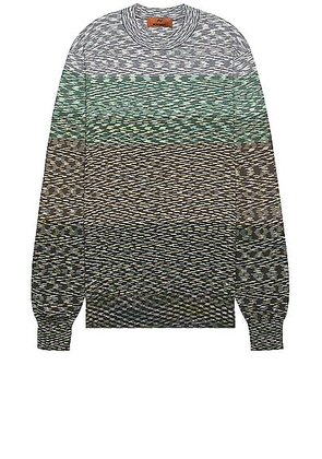 Missoni Crewneck Sweater in Beige & Green - Green. Size 48 (also in ).