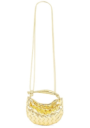 Bottega Veneta Mini Sardine Bag in Gold & Brass - Metallic Gold. Size all.