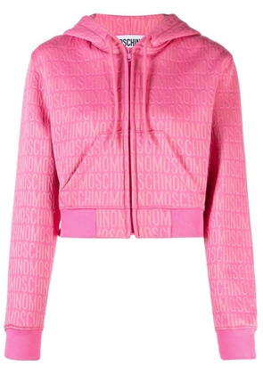 Moschino monogram-print hoodie - Pink