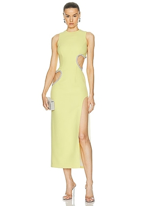 MARIANNA SENCHINA First Kiss Midi Dress in Lemon - Yellow. Size XS (also in ).