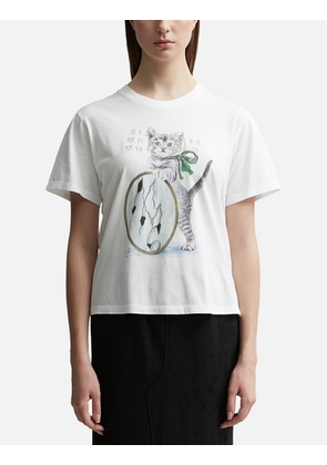 Cat &amp; Glitter Print T-Shirt