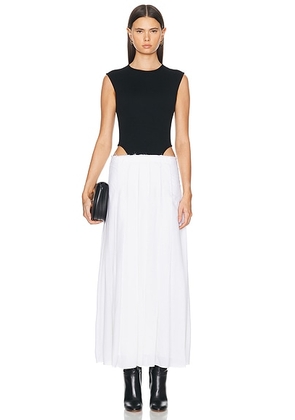 Gabriela Hearst Mina Dress in Black & Ivory - Black. Size 40 (also in 42).