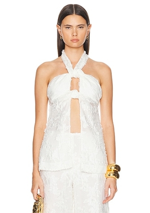 Cult Gaia Lainie Top in Off White - White. Size L (also in M, S, XS).