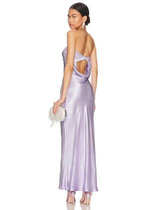 Bec + Bridge Moondance Strapless Midi Dress in Lavender. Size 10/M.