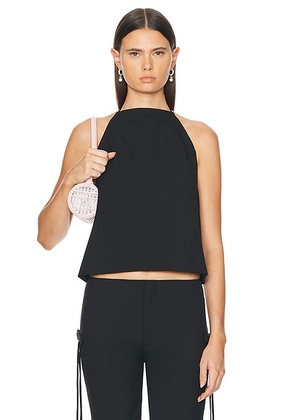 Sandy Liang South Apron Top in Black - Black. Size L (also in M, S, XS).