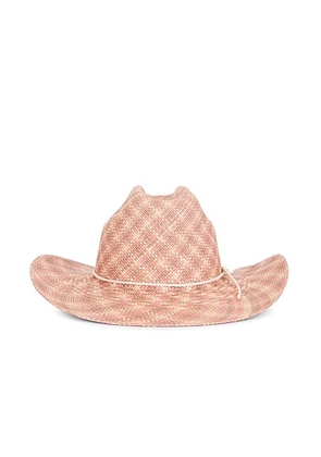 Clyde Rider Hat in Pink Plait - Pink. Size L (also in M, S).