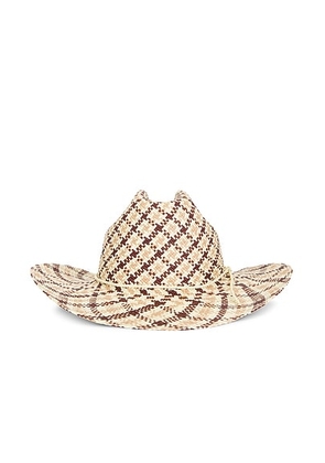 Clyde Rider Hat in Tan Brown Plait - Brown. Size L (also in S).