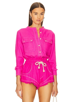 Isabel Marant Etoile Tecoyo Top in Pink. Size 42/10.