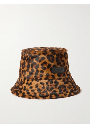 Jacquemus - Le Bob Appliquéd Leopard-print Cow Hair Bucket Hat - Brown - 56,58,60