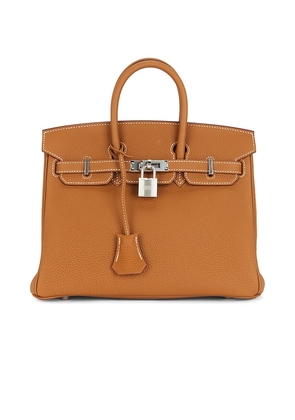 FWRD Renew Hermes Togo Birkin 25 Handbag in Brown.