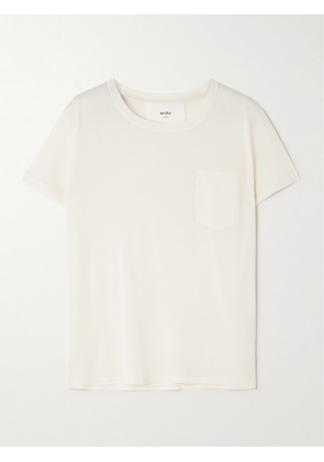 Arch4 - + Net Sustain Keast Silk And Organic Cashmere-blend T-shirt - Ivory - x small,small,medium,large