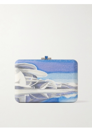 Judith Leiber Couture - Doha's Desert Rose Museum Crystal-embellished Silver-tone Clutch - Blue - One size