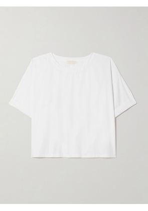 Suzie Kondi - Saria Cropped Cotton-poplin T-shirt - White - x small,small,medium,large,x large