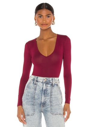 Lovers and Friends Akron Bodysuit in Burgundy. Size S.