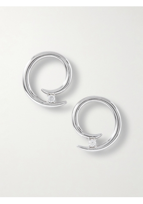 Anissa Kermiche - Grand Charmeur Silver Cubic Zirconia Earrings - One size