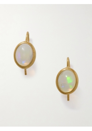 Loren Stewart - French Hook Gold Vermeil Opal Earrings - One size