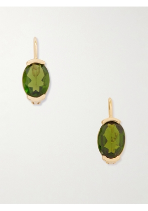 Loren Stewart - Chrome French Hook 14-karat Gold Diopside Earrings - Green - One size