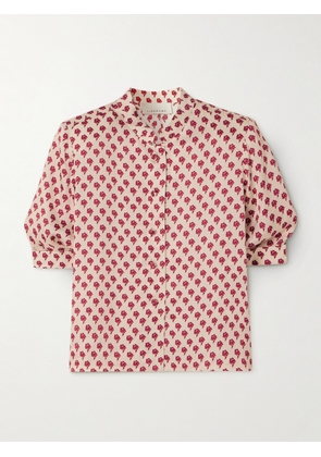 LIBEROWE - Josette Printed Satin Shirt - Red - x small,small,medium,large,x large