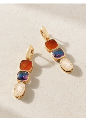 Marla Aaron - 18-karat Gold Multi-stone Earrings - One size