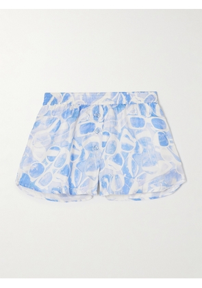 Stella McCartney - Printed Silk-twill Shorts - Blue - IT36,IT38,IT40,IT42,IT44,IT46,IT48
